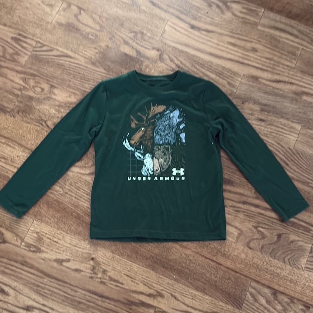 Under Armour Kids Green Long Sleeve Shirt